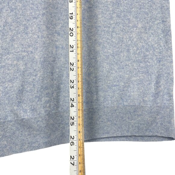 Black Brown 1826 Cashmere Sweater Men's Medium Blue Long Sleeve V-Neck - Picture 5 of 6